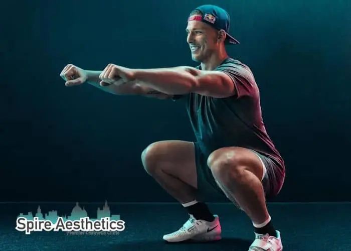 Image of man build leg muscle Langside through exercise