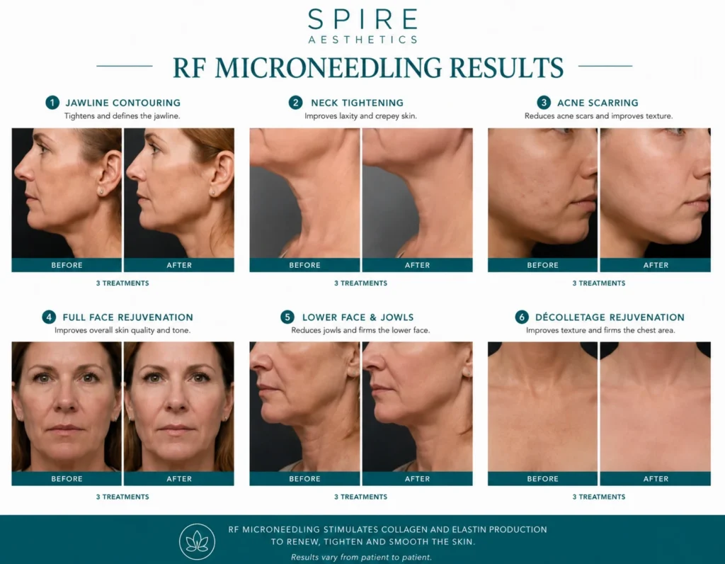 RF Microneedling Skin tightening Langside results