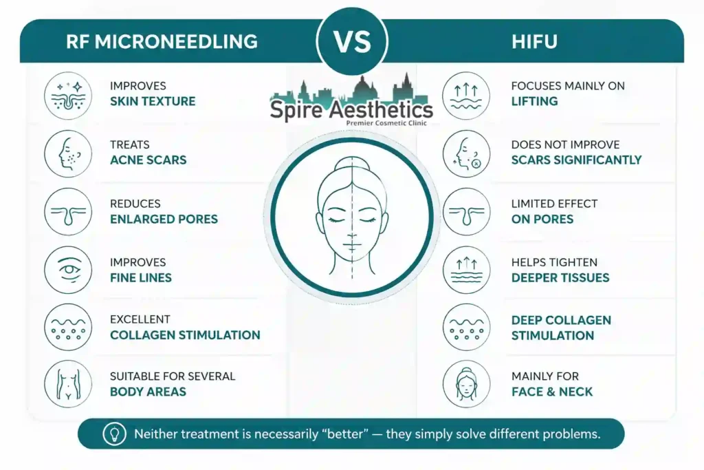 RF Microneedling vs HIFU: Which Treatment Gives Better Results Langside?